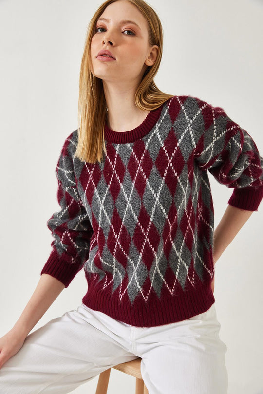 ANDRE πουλόβερ με ρόμβους