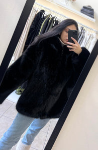 ZINA γούνινο μακρύ jacket