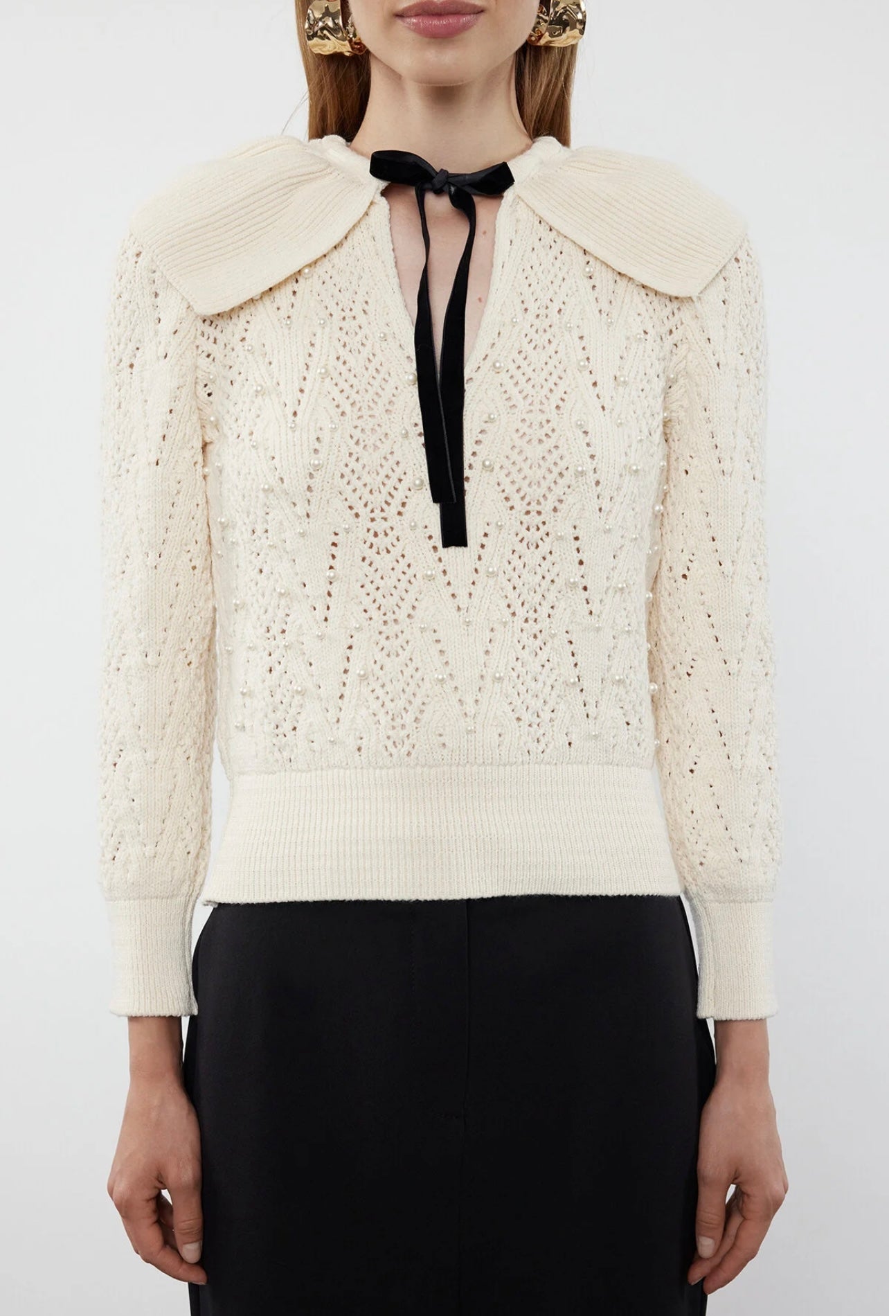 IMANIA πουλόβερ με πέρλες