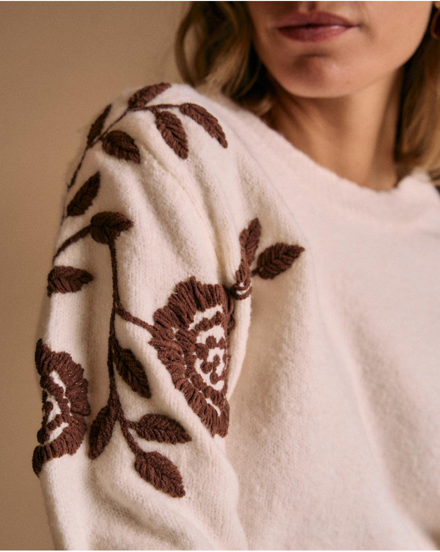 MILEN πουλόβερ με κέντημα