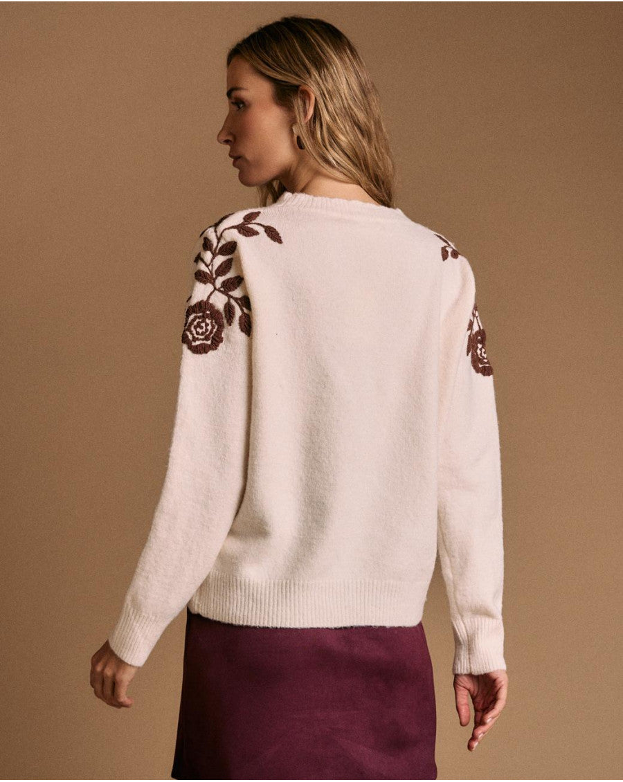 MILEN πουλόβερ με κέντημα