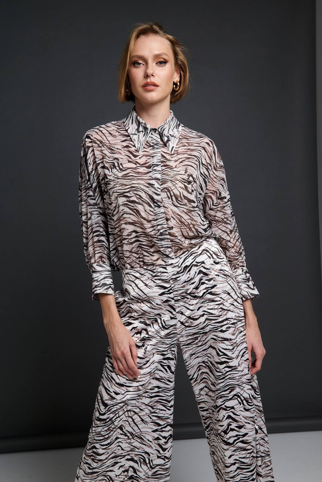 ZABELLE παντελόνι animal print
