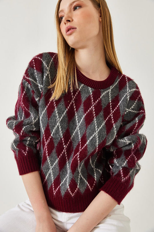 ANDRE πουλόβερ με ρόμβους