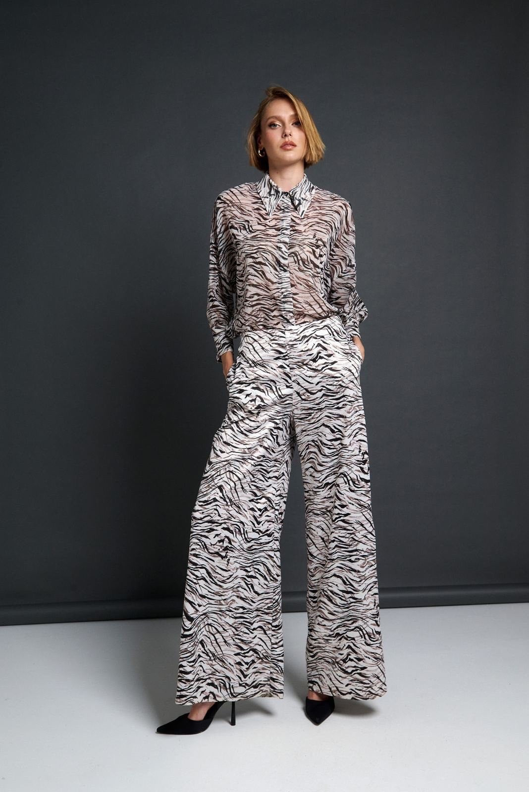 ZABELLE παντελόνι animal print