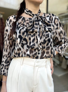 DELINA πουκάμισο animal print