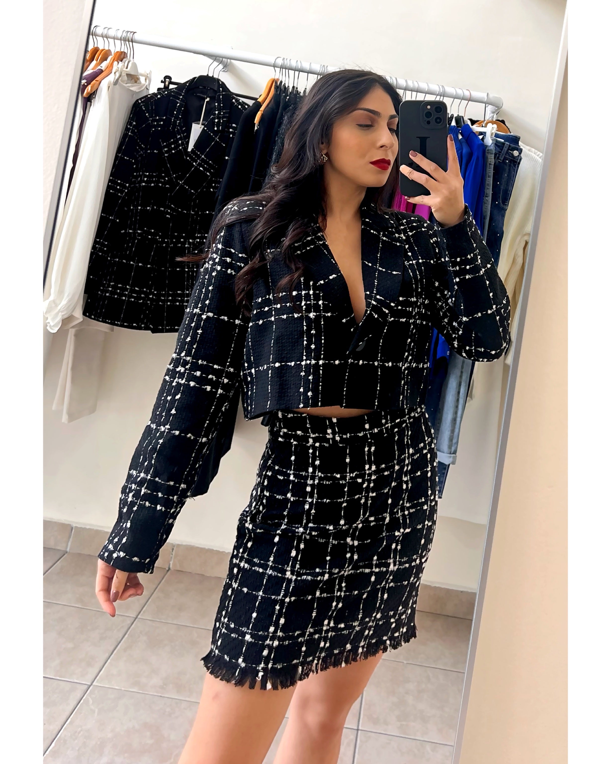 RYSA σακάκι tweed cropped