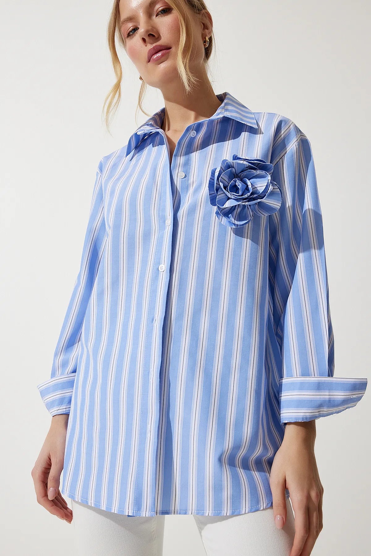 STACIE πουκάμισο oversized ριγέ