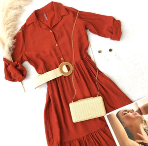 LOREL DRESS φόρεμα closs με κουμπιά