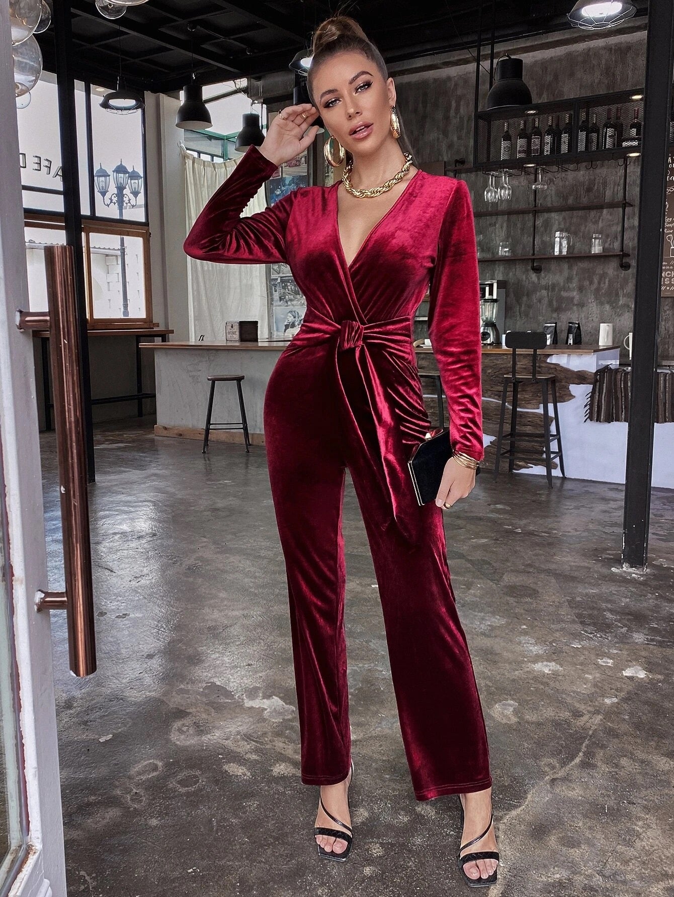 ODELIA ολόσωμη φόρμα velvet